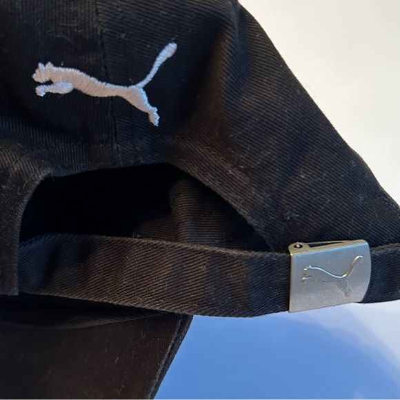 Puma Girls Black Adjustable Youth Size Baseball Cap with Glittered Puma Logo - Picture 4 of 5